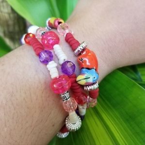 🆕️ Handmade Free Bird Meditation Necklace/Bracelet Colorful Beaded Necklace